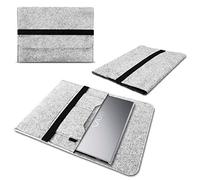 NAUCI Laptop Schutzhülle - robuste Notebook - Schutztasche - hochwertige Tablet-Tasche aus Filz - kompatibel mit Dell Latitude 5420 5430 5431 14 Zoll Geräten, Farbe:Hell Grau