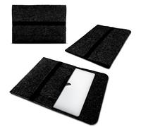 NAUCI Schutzhülle kompatibel für Apple MacBook Pro 16 Tasche aus Filz mit Innentaschen Sleeve Hülle Tasche Cover 16 Zoll Notebook Case, Farbe:Dunkel Grau