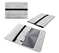 NAUCI Schutzhülle kompatibel für Asus Vivobook S15 Sleeve Hülle Tasche Filz Innentaschen Laptop Cover 15,6 Zoll Notebook Case, Farbe:Hell Grau