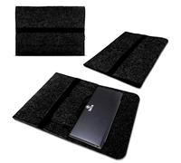 NAUCI Schutzhülle kompatibel für Terra Mobile 1550 Sleeve Hülle Tasche aus Filz mit Innentaschen Cover 15.6 Zoll Notebook Laptop Case, Farbe:Dunkel Grau