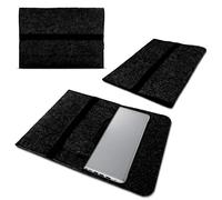 NAUCI Schutzhülle Tasche kompatibel für Samsung Galaxy Book Pro 360 15,6 Zoll Sleeve Hülle aus Filz mit Innentaschen Laptop Cover Notebook Case, Farbe:Dunkel Grau