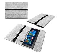NAUCI Tablet Schutzhülle kompatibel für Lenovo ThinkPad X12 Detachable 12.3 Tasche aus Filz mit Innentaschen Sleeve Hülle Cover Schutz Case, Farbe:Hell Grau