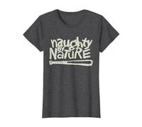 Naughty by Nature Green Matcha Logo T-Shirt, Damen, Anthrazit Meliert, M