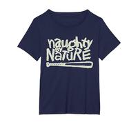 Naughty by Nature Green Matcha Logo T-Shirt, Damen Große Größen, Marineblau, 5X