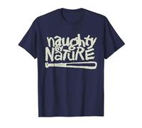 Naughty by Nature Green Matcha Logo T-Shirt, Herren, Marineblau, 5XL