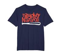 Naughty by Nature Logo in Red T-Shirt, Herren Große Größen, Marineblau, 2X Tall