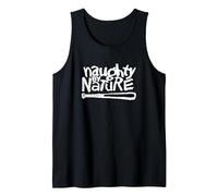 Naughty by Nature White Classic Logo Tank Top, Herren, Schwarz, XL