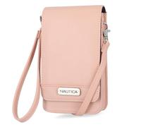 Nautica Catalina RFID-Umhängetasche für Damen, veganes Leder, kompakt, Handy-Schultertasche, Reise-Geldbörsenhalter, Blush