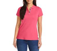 Nautica Damen 3-Button Short Sleeve Breathable 100% Cotton Polo Shirt Polohemd, Melone Pink, Groß
