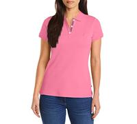 Nautica Damen 3-Button Short Sleeve Breathable 100% Cotton Polo Shirt Polohemd, Pink, X-Klein