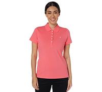 Nautica Damen 5-Button Short Sleeve Breathable 100% Cotton Polo Shirt Poloshirt, Melone Pink, Mittel