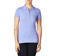 Nautica Damen 5-knopf-Kurzarm 100% Baumwolle, Atmungsaktiv Poloshirt, Deep Peri, Mittel