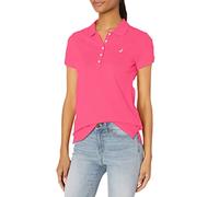 Nautica Damen 5-Button Short Sleeve Breathable 100% Cotton Polo Shirt Poloshirt, Leis Pink, Groß