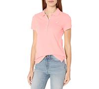 Nautica Damen Poloshirt mit 5 Knöpfen, kurzärmelig, atmungsaktiv, 100% Baumwolle Polohemd, Aloha Pink, X-Klein