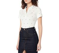 Nautica Damen Anchor, Kurzärmelig, Atmungsaktiv, Stretch-Baumwolle Poloshirt, Bright White, X-Klein