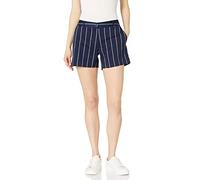Nautica Damen Bequeme Taillierte Stretch-Baumwolle, Solide und Neuartige Shorts, Marineblau gestreift, 34