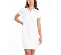 Nautica Damen Easy Classic Korte mouw Stretch Katoen Polo Jurk Lssiges Kleid, Bright White, M EU