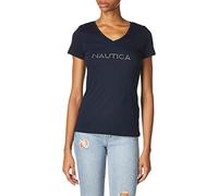 Nautica Damen Easy Comfort Klassischem Logo, Superweich, 100% Baumwolle T-Shirt, Navy, X-Groß