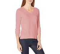 Nautica Damen Effortless J-Class Long Sleeve 100% Cotton V-Neck Sweater Pullover, Orchid Pink, X-Groß