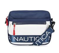 Nautica Damen Nylon-sitzsack, Crossbody/Gürteltasche mit Verstellbarem Schultergurt Umhängetasche, Indigo/Weiß