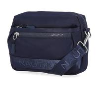 Nautica Damen Nylon-sitzsack, Crossbody-Tasche mit Verstellbarem Schultergurt Umhängetasche, Indigo 2