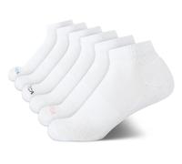 Nautica Damen Viertelsocken - 6er-Pack, atmungsaktiv, gepolstert, athletische Leistung, Knöchelsocken für Damen (Größen: 37-46), Reines Weiß, 36.5-43 EU