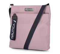 Nautica Diver Nylon Small Womens Crossbody Bag Purse with Adjustable Shoulder Strap, Lilac Rose