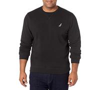 Nautica Herren Basic Fleece mit Rundhalsausschnitt Sweatshirt, True Black, Small
