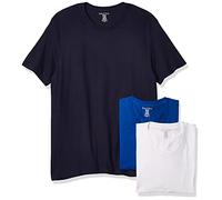 Nautica Herren 3er-Pack T-Shirts aus Baumwolle mit Rundhalsausschnitt Unterwäsche, Peacock/Cobalt/Weiß, X-Groß