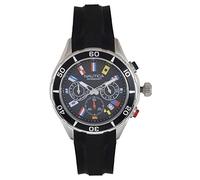 Nautica Herren Analog Quarz Uhr mit Silikon Armband NAD16537G