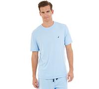 Nautica Herren Anchor Schlafshirt mit Rundhalsausschnitt Pyjamaoberteil, Noon Blue, L