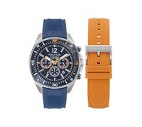 Nautica Herren-Armbanduhr, analog, Quarz, mit Silikonarmband, NAPBSS504, blau