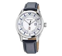 Nautica Herren-Armbanduhr, Quarz, Leder, Blau, Casual, 20 (Modell: NAPCRF001), Blau