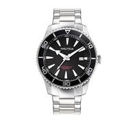 Nautica Herren-Armbanduhr Silber Gehäuse Batterie Analog NAPPBF909