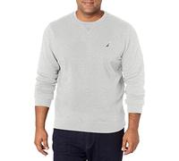 Nautica Herren Basic Crew Neck Fleece Sweatshirt, Grey Heather, L EU