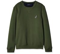 Nautica Herren Basic Crew Neck Fleece Sweatshirt, Kiefernwald, Large