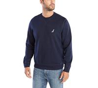 Nautica Herren Basic Crew Neck Fleece Sweatshirt, Navy, Large