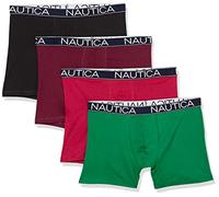 Nautica Herren-Boxershorts aus Baumwoll-Stretch, 4er-Pack, Large