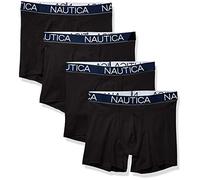 Nautica Herren-Boxershorts aus Baumwoll-Stretch, 4er-Pack, Schwarz, X-Large