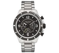 Nautica Herren Chronograph Quarz Uhr mit Edelstahl Armband NAI21506G