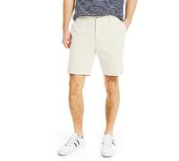 Nautica Herren Classic Fit Flat Front Stretch Solid Chino Deck Legere Shorts, Beige(Nautica Stone), 33W