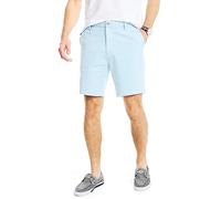 Nautica Herren Classic Fit Flat Front Stretch Solid Chino Deck Legere Shorts, Blau(Noon Blue), 30W