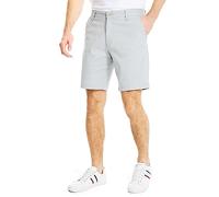 Nautica Herren Classic Fit Flat Front Stretch Solid Chino Deck Legere Shorts, grau(True Quarry), 34W