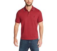 Nautica Herren Classic Fit Short Sleeve Dual Tipped Collar Poloshirt, Burgunderfarben, 3XL EU