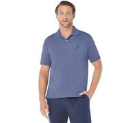 Nautica Herren Klassische Passform, kurzärmelig, einfarbig, weiche Baumwolle Polohemd, Blue Indigo Solid, XL