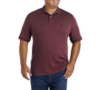 Nautica Herren Classic Fit Short Sleeve Solid Soft Cotton Polo Shirt Poloshirt, Burgunderrot, 4X Groß