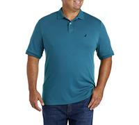 Nautica Herren Classic Fit Short Sleeve Solid Soft Cotton Polo Shirt Poloshirt, Cargo Blue, 5X Groß