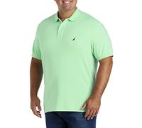 Nautica Herren Classic Fit Short Sleeve Solid Soft Cotton Polo Shirt Poloshirt, Eschengrün, Large Hoch