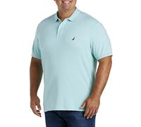Nautica Herren Classic Fit Short Sleeve Solid Soft Cotton Polo Shirt Poloshirt, Harbor Mist, Large Hoch