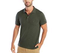 Nautica Herren Classic Fit Short Sleeve Solid Soft Cotton Polo Shirt Poloshirt, Moss Heather, Klein